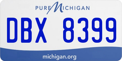 MI license plate DBX8399