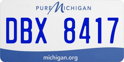 MI license plate DBX8417