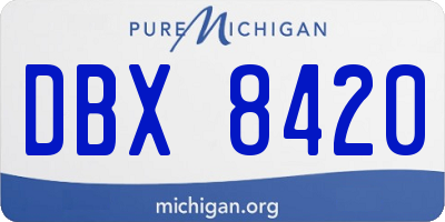 MI license plate DBX8420