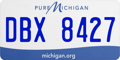 MI license plate DBX8427