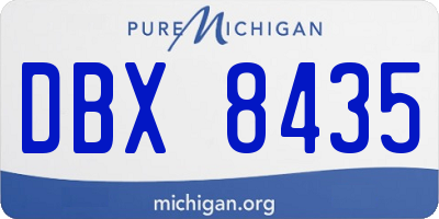 MI license plate DBX8435