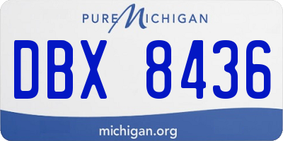 MI license plate DBX8436
