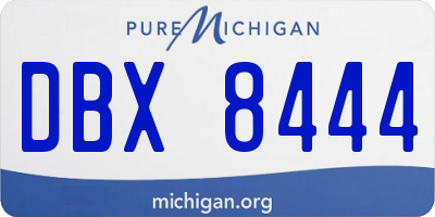 MI license plate DBX8444