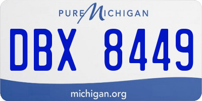 MI license plate DBX8449