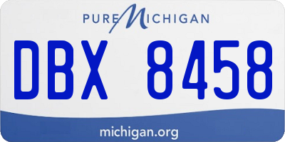 MI license plate DBX8458