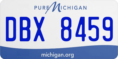 MI license plate DBX8459