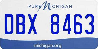 MI license plate DBX8463