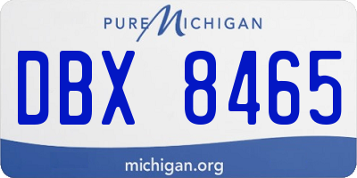 MI license plate DBX8465