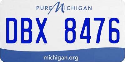 MI license plate DBX8476