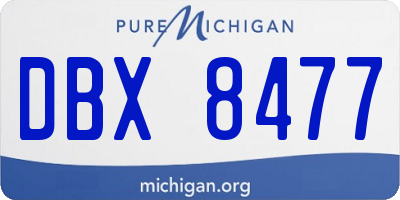 MI license plate DBX8477