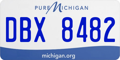 MI license plate DBX8482