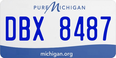 MI license plate DBX8487