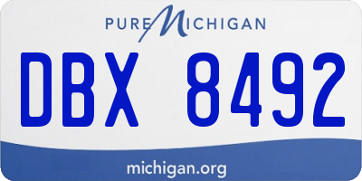MI license plate DBX8492