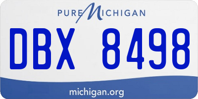 MI license plate DBX8498