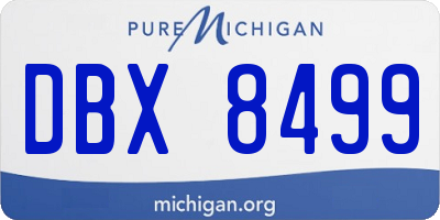 MI license plate DBX8499