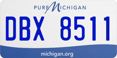 MI license plate DBX8511
