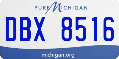 MI license plate DBX8516