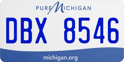 MI license plate DBX8546