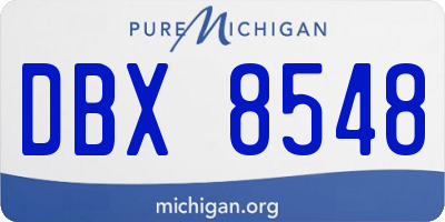 MI license plate DBX8548