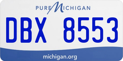 MI license plate DBX8553