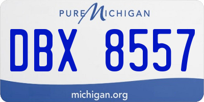 MI license plate DBX8557