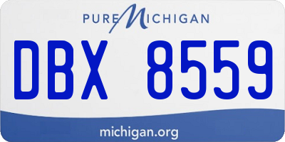 MI license plate DBX8559