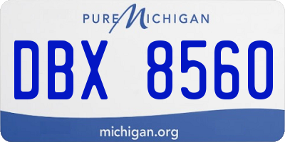 MI license plate DBX8560