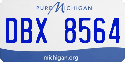MI license plate DBX8564