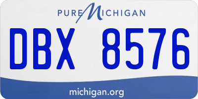 MI license plate DBX8576