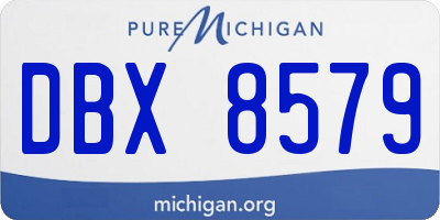 MI license plate DBX8579