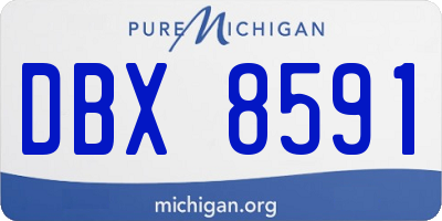MI license plate DBX8591