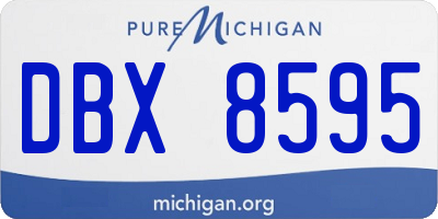 MI license plate DBX8595