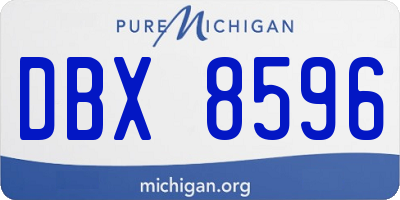 MI license plate DBX8596