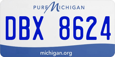 MI license plate DBX8624
