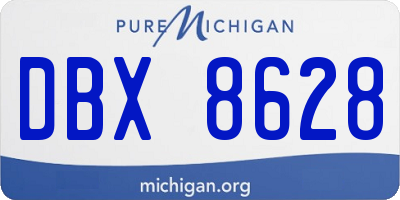 MI license plate DBX8628