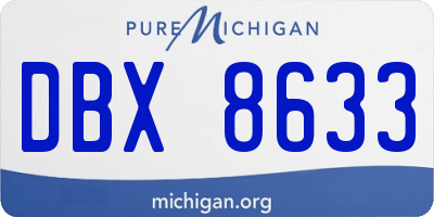 MI license plate DBX8633