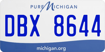 MI license plate DBX8644