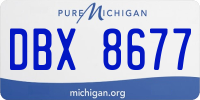 MI license plate DBX8677