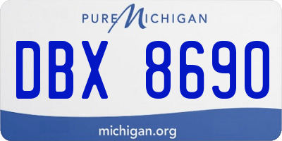 MI license plate DBX8690