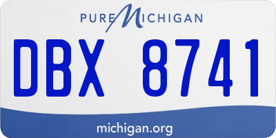 MI license plate DBX8741
