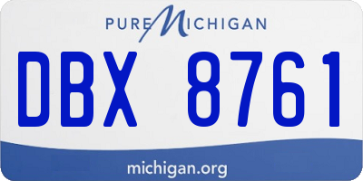 MI license plate DBX8761