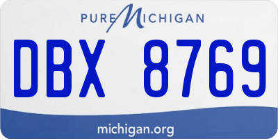 MI license plate DBX8769