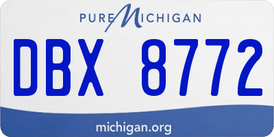 MI license plate DBX8772