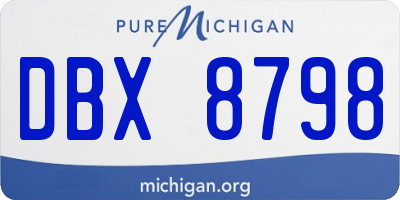 MI license plate DBX8798