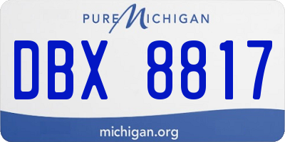 MI license plate DBX8817