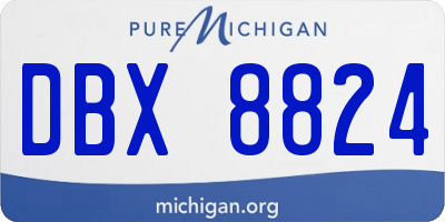 MI license plate DBX8824
