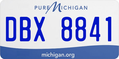 MI license plate DBX8841