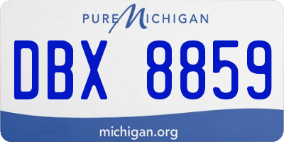 MI license plate DBX8859