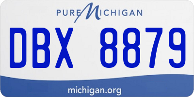MI license plate DBX8879