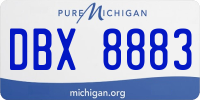 MI license plate DBX8883
